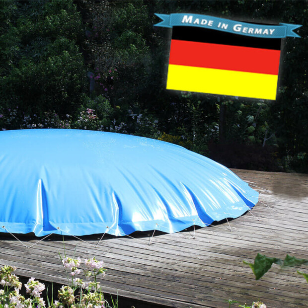 Aufblasbare Poolabdeckung Rund - Sommer und Winterabdeckung in blau 400 cm